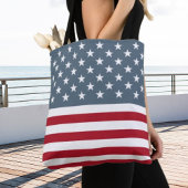 Amerikaanse vlag en strips patriottisch tote bag