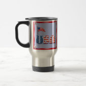 Amerikaanse vlag en tekst reisbeker (Links)