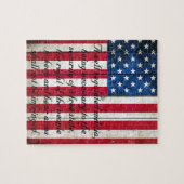 Amerikaanse vlag en tweede amendement legpuzzel (Horizontaal)
