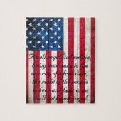 Amerikaanse vlag en tweede amendement legpuzzel (Verticaal)
