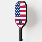Amerikaanse vlag en uw initiaal handtas pickleball paddle (Links)