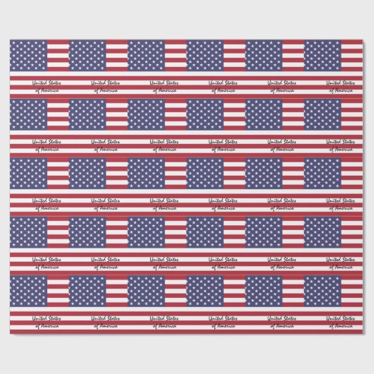 Amerikaanse vlag en Verenigde Staten van Amerika/s Cadeaupapier (Vlak)