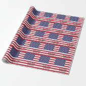 Amerikaanse vlag en Verenigde Staten van Amerika/s Cadeaupapier (Uitgerold)