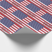 Amerikaanse vlag en Verenigde Staten van Amerika/s Cadeaupapier (Hoek)