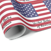 Amerikaanse vlag en Verenigde Staten van Amerika/s Cadeaupapier (Rol Hoek)
