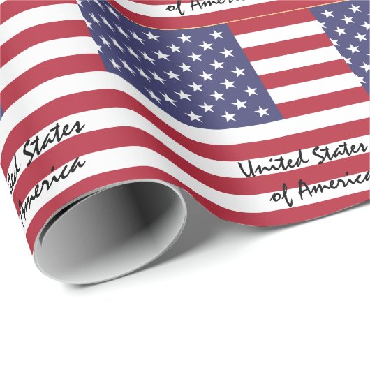 Amerikaanse vlag en Verenigde Staten van Amerika/s Cadeaupapier (Rol Hoek)