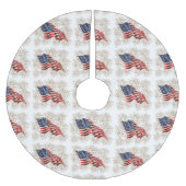 -Amerikaanse vlag en vierde vuurwerk van juli Kerstboom Rok (Voorkant)