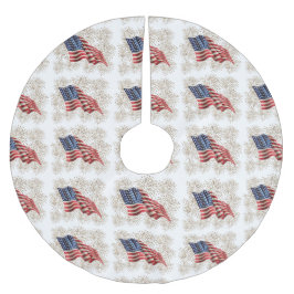 -Amerikaanse vlag en vierde vuurwerk van juli Kerstboom Rok