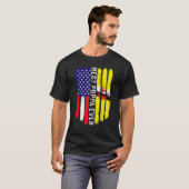Amerikaanse vlag en vlag van Brunei Best Poppa Eve T-shirt (Voorkant volledig)