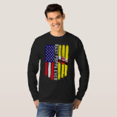 Amerikaanse vlag en vlag van Brunei Best Poppa Eve T-shirt (Voorkant volledig)