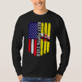 Amerikaanse vlag en vlag van Brunei Best Poppa Eve T-shirt (Voorkant)