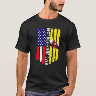 Amerikaanse vlag en vlag van Brunei beste vriend o T-shirt