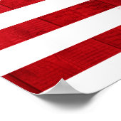 Amerikaanse vlag en vlag van Californië Poster (Hoek)