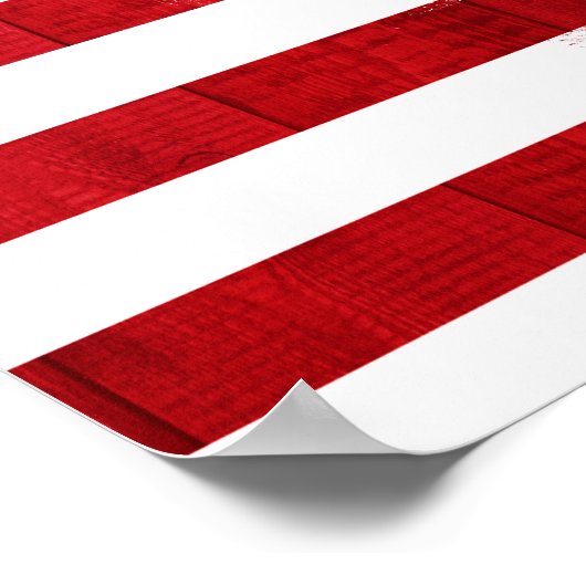 Amerikaanse vlag en vlag van Californië Poster (Hoek)