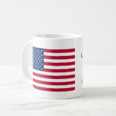 Amerikaanse vlag en volkslied naam Mok (Voorkant links)