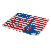 Amerikaanse vlag en Vrijheidsbeeld Snijplank (Hoek)