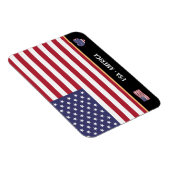 Amerikaanse vlag en VS-land reizen /Verenigde Stat Magneet (Rechterzijde)