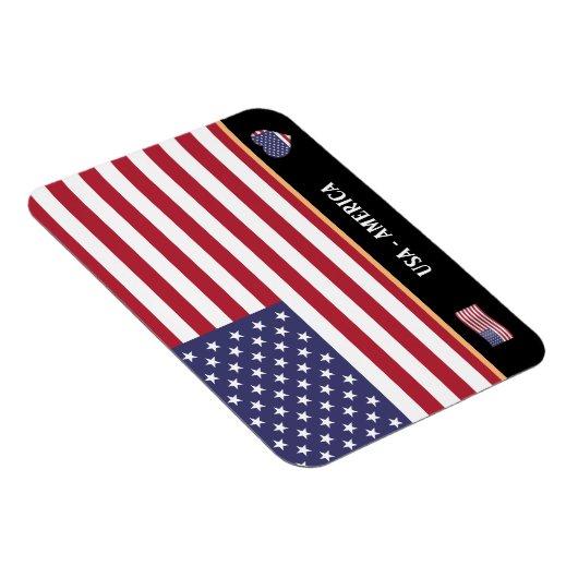 Amerikaanse vlag en VS-land reizen /Verenigde Stat Magneet (Rechterzijde)