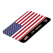 Amerikaanse vlag en VS-land reizen /Verenigde Stat Magneet (Linkerzijde)