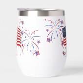 Amerikaanse vlag en vuurwerk (Rechts)