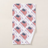 Amerikaanse vlag en vuurwerk bad handdoek (Handdoek)