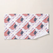 Amerikaanse vlag en vuurwerk bad handdoek (Handdoek)