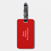 Amerikaanse vlag en vuurwerk bagagelabel (Achterkant verticaal)