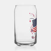 Amerikaanse vlag en vuurwerk blikvorm glas (Rechts)