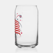 Amerikaanse vlag en vuurwerk blikvorm glas (Links)