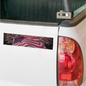 Amerikaanse vlag en vuurwerk bumpersticker (Op Truck)
