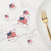 Amerikaanse vlag en vuurwerk confetti (Groep)