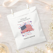 Amerikaanse vlag en Vuurwerk Dank u Bedankzakje (Geknipt)