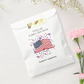 Amerikaanse vlag en Vuurwerk Dank u Bedankzakje (Gezegeld)