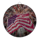 Amerikaanse vlag en vuurwerk dartbord (Voorkant)
