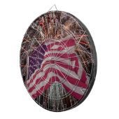 Amerikaanse vlag en vuurwerk dartbord (Voorkant Rechts)