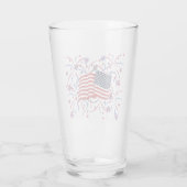 Amerikaanse vlag en vuurwerk glas (Achterkant)