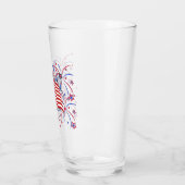 Amerikaanse vlag en vuurwerk glas (Links)
