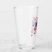 Amerikaanse vlag en vuurwerk glas (Rechts)