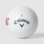Amerikaanse vlag en vuurwerk golfballen (Logo)
