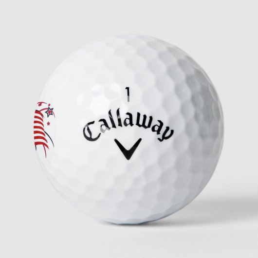 Amerikaanse vlag en vuurwerk golfballen (Logo)