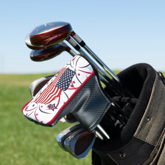 Amerikaanse vlag en vuurwerk golfheadcover (Insitu)