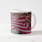 Amerikaanse vlag en vuurwerk grote koffiekop (Voorkant rechts)