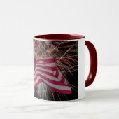 Amerikaanse vlag en vuurwerk mok (Voorkant rechts)