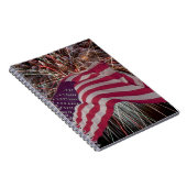 Amerikaanse vlag en vuurwerk notitieboek (Rechterzijde)