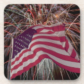 Amerikaanse vlag en vuurwerk onderzetter (Voorkant)