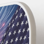 Amerikaanse vlag en vuurwerk pickleball paddle (Links Detail)