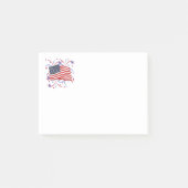 Amerikaanse vlag en vuurwerk post-it® notes (Voorkant)