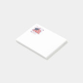 Amerikaanse vlag en vuurwerk post-it® notes (Schuin)