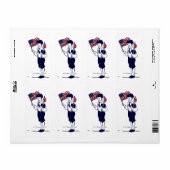 Amerikaanse vlag en Vuurwerkjongen Etiket (Full Sheet)