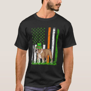 Amerikaanse vlag Engelse bulldog Hondenliefhebbers T-shirt